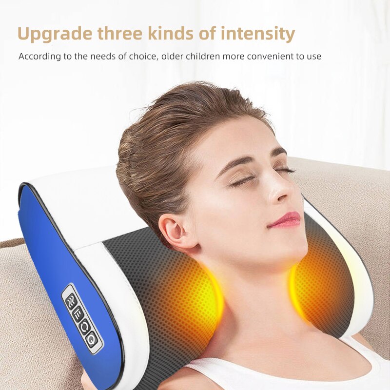 Neck & Shoulder Muscles Heating Massage Pillow
