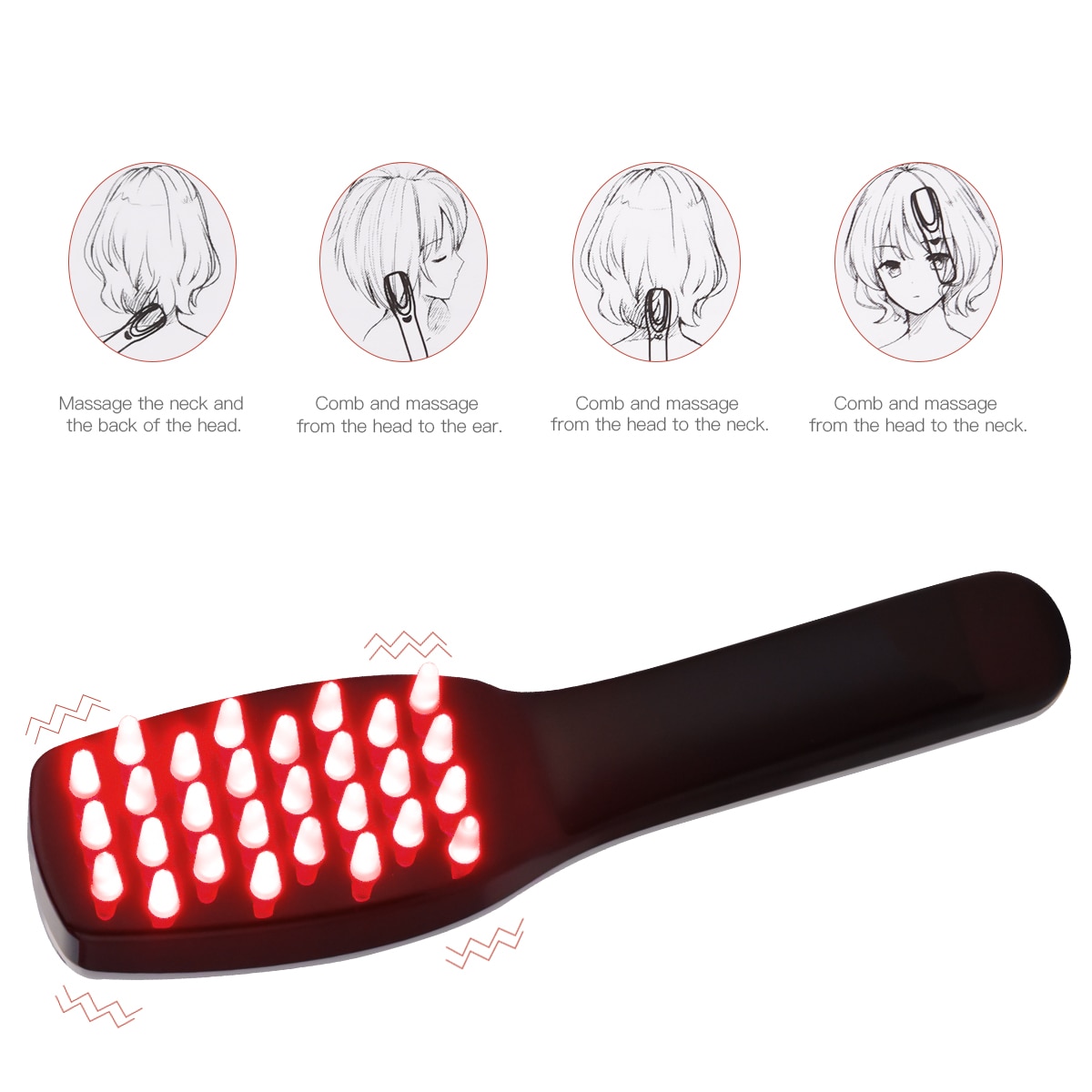Phototherapy Head Massager Brush
