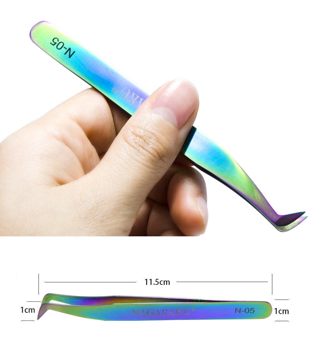 Non-magnetic Eyelash Extension Tweezers 5 Pcs Set